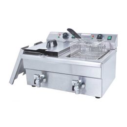 FREE SHIPPING 6LFE-2 Commercial Electric Chicken Deep Fryer/Deep Oil Frying Machine/Commercial Potato Chips Deep Fryer