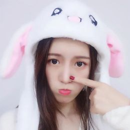 M Mism Cute Cotton Plush Ears Headband Funny Party Winter Warm Moving Ears Children Girls Womens Cap Hat Headwear
