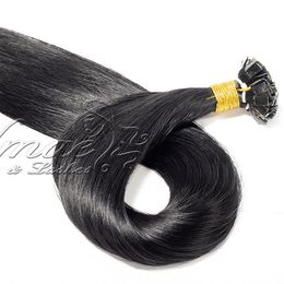 VMAE No Shedding Indian Virgin Flat Tip Straight Wave Afro Kinky Curly Pre Bonded 0.5g/stand 100s Human Hair Extensions
