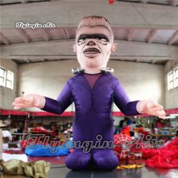 Outdoor Advertising Inflatable Zombie 3m/5m Height Customized Figure Model Mutant Scientist Balloon Horrible Frankenstein For Halloween Event Decoration