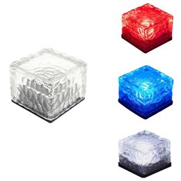 7 Colours changing Outdoor lighting solar lawn lamp simulation ice cube light night lamp garden plaza wedding party decoration lighting