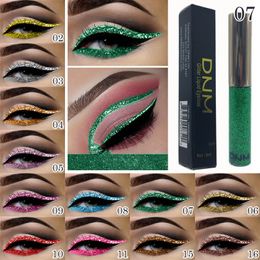 DNM 16 Colour Bright Shiny Eyeliner Liquid Moisturising 5ml Silver Glitter Waterproof Lasting Eyeliner Cream