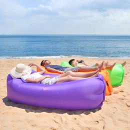 cot wholesalers Canada - Outdoor Inflatable Lounger Lazy Air Sofa beach Camping Portable sleeping pad Air Folding Loungers