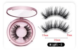 Professional 5 Magnets eyelashes set with magnetic eyeliner +tweezer 10 models available fake lashes easy to wear DHL Free