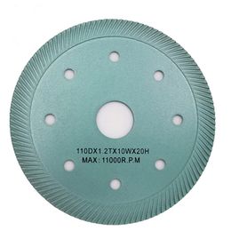 Hot Press Super Thin Turbo Diamond Circular Saw Blade 4.3 I nch 4.5 Inch Sintered Turbo Cutting Diamond Tile Disc 10PCS