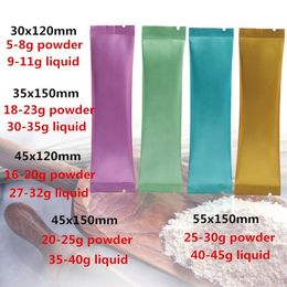 Small Colourful Aluminium Foil Open Top Bag Coffee Fruit Powder Liquid Trial Packaging Bag Heat Sealing Bags wholesale LX2827