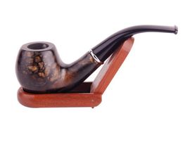 Spot Hot-selling Bending and Ring Solid Wood Pipe Dark Pattern Wood Filtration Pipe and Tobacco Fittings Wholesale