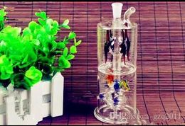 Partition Shuanglongxizhu hookah Wholesale bongs Burner Glass Water Pipes Oil Rigs Smoking Free