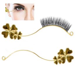 Eyebrow Eyelash Extensions Lash Gold Metal Holder Stand Tester For Strip Eyelash Extension Display Board Eyelash Applicator