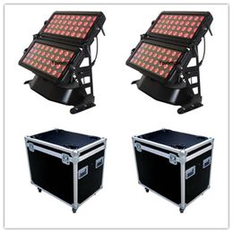 2 pieces with Flightcase outdoor Led City Colour wall washer lights 72*18w 6in1 rgbwa uv China fluter dmx wall washer light