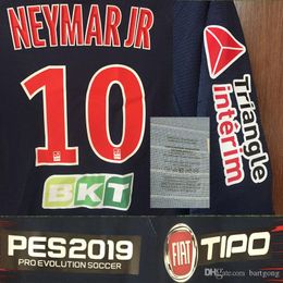 2019 Coupe de la ligue Mbappe CAVANI Di Maria Match Worn Player Issue Full Patch Customise Any Name Number Soccer Patch Badge Home Textile