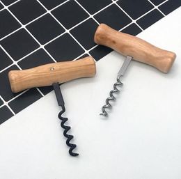 100pcs Multifunctional Wine Bottle Opener Outdoor Wood Corkscrew Wine Bottle Opener Kitchen Tool SN2962