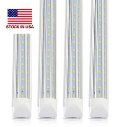 8ft Single Pin FA8 led t8 tube lights V Shaped Integrated 120W 8 Feet LED Fluorescent Tubes Light AC 85-265V + Stock In US