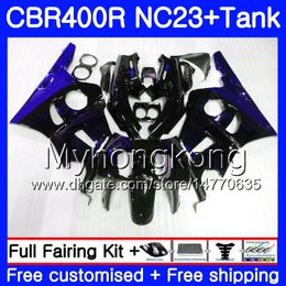 +Tank For HONDA CBR400 RR NC23 CBR400RR 88 89 90 91 92 93 266HM.12 NC29 CBR 400 RR 400RR Blue flames 1988 1989 1990 1991 1992 1993 Fairing