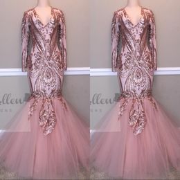 New V Neck Prom Dresses Appliques Lace Zipper Back Mermaid Formal Occasion Evening Party Gowns Custom Made