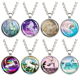 Stainless Steel Side Hollow Unicorn Jewelry Essential Oil Pendant Box Diffuser Photo Frame
