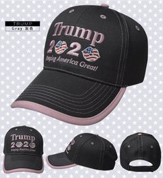 Trump 2020 Baseball Cap Keeping America Great Again USA Flag Snapback Lip Embroidery Hat 3 Colours Party Hats OOA8003