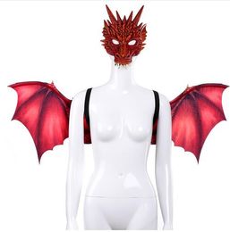 Cospty Adult Boy and Girl New Year Decoration Carnival Party Animal Costume Dragon Cosplay Masquerade Wings GB445