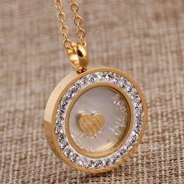 Fashion-New Necklace Ladies Pendant Jewellery Wild Stainless Steel Necklace Stereo Disc Diamond Pendant Necklace