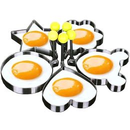 Cooking Tool Mold Sets For Egg Bread Chocolate Cake Biscuit Cookie Pancake For Kids and Lovers 5 in 1