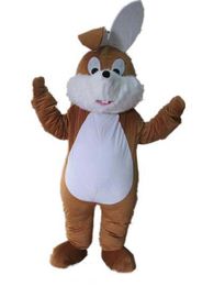 2019 factory hot a brown bunny mascot costume with small mouth for adult to wear for sale a brown bunny mascot costume with small mouth for