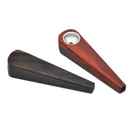Metal Bowl Wood Material Smoking Portable Mini Innovative Design Handpipe Pipe Tube For Tobacco Handmade