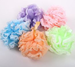 large lace bath flower lanyard foaming bathing ball 50g bath shower towel wholesale foaming artifact large lace bath wipe dia 14cm