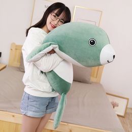 cute cartoon seal doll plush toy giant soft sleeping pillow doll baby bed comforting toy birthday xmas gift 47inch 120cm DY50768