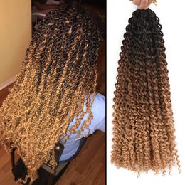 -TOMO Passion torção Cabelo 18 polegadas longo Bohemian Braid Freetress Crochet trança 22 Vertentes sintético Curly Natural Hair Extension