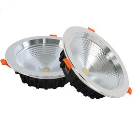 Levou Downlight lâmpada 7w 10w 12w 15w 20w 30w cob levou spot AC 110V 220V teto recesso downlights painel rodada luz Luz Interior