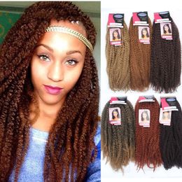 Afro culry Marley Braids Twist Crochet Braiding Hair Colour black brown blonde Ombre Burgundy Kanekalon Synthetic Kinky Curly Hair Extensions