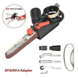 belt sander for angle grinder NZ - Belt Sander Belt Grinder Adapter For 115 125 Electric Angle Grinder with M14 Thread Spindle For woodworking Metalworking