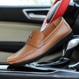newest breathable Mens Summer Genuine Leather Suede Breathable Moccasins casual Driving Shoes Loafer Shoe men's suit shoe Dress Shoes