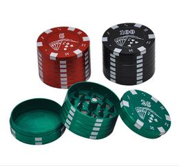 2019 Poker Chip Smoke Grinder Miniature Smoke Grinder Three-layer Diameter 42MM Metal Grinder Portable Belt