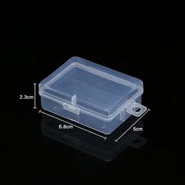 Small Clear Storage Box Rectangle For Jewellery Organiser Diamond Embroidery Craft Bead Pill Home Storage Plastic Box F2489