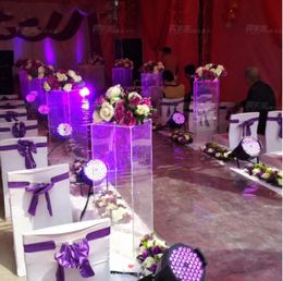 New style Acrylic Table Flower Rack Wedding Road Lead Clear Floor Wedding Centerpiece Event Party Home Decoration senyu0321