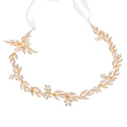 -Magazzino statunitense Nuova sposa Bridesmaid Ribbon Beachdress Set con motivo a foglia diamante Pin Set con accessori per perle Abbigliamento regalo gioielli