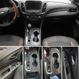 For Chevrolet Equinox Interior Central Control Panel Door Handle Carbon Fibre Stickers Decals Car styling Accessorie2485