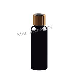 50X200ml DIY amber Black pet plastic bottle,200ML Pet bottle with gold disc top cap,200cc amber cream bottle