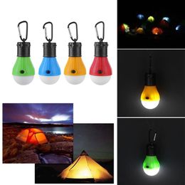 Wholesale Portable Lantern Tent Light Outdoor Emergency Hanging Hook Flashlight 3 Modes Carabiner Bulb Light 4 Colors Emergency Light