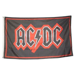 -bandera de AC DC Rock Band Bandera 3x5FT bandera 100D poliéster 150x90cm ojales de cobre amarillo Personalizadas, el envío libre