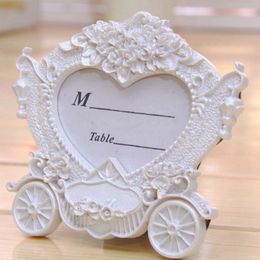 White Carriage Photo Frame Place Name Card Holder Wedding Birthday Party Decoration