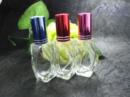 wholesale 15ml empty clear glass polygonal perfume bottle can be added portable travel perfume spray bottle