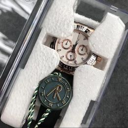 Men's white 40MM AR Automatic Chronograph Watch Cal.4130 Movement Ceramic Bezel Eta 116518 Yellow Gold Cosmograph Watches 904L Wristwatches