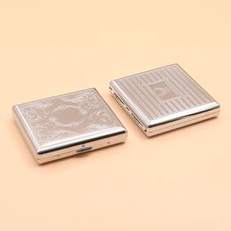 Various Pattern Stainless Steel Cigarette Storage Box Portable Container Holder Innovative Design Smoking Box Protective Shell DHL