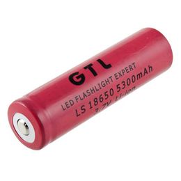 New 100% GTL battery 18650 5300mAh 3.7V Rechargeable f lithium battery Free shipping
