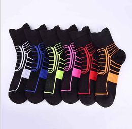 2019 Men's cotton basketball socks, non-slip sports socks, breathable tube socks