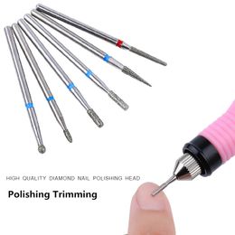 Nail Diamond Grinding Head Set Grinder Machine Special Grind Heads Brush Tool Polishing Tools 6PCS/PACK free ship 5set