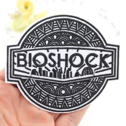 Bioshock Game Embroidered Iron on patches For clothing DIY Clothes Stripes Badges Stickers Garment Appliques wholesale