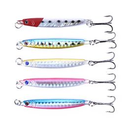 Hengjia neues Metall Jigging Bait hart Blei Fischköder Angel Dateien mit Drillinge 6 # Haken 14g 7cm